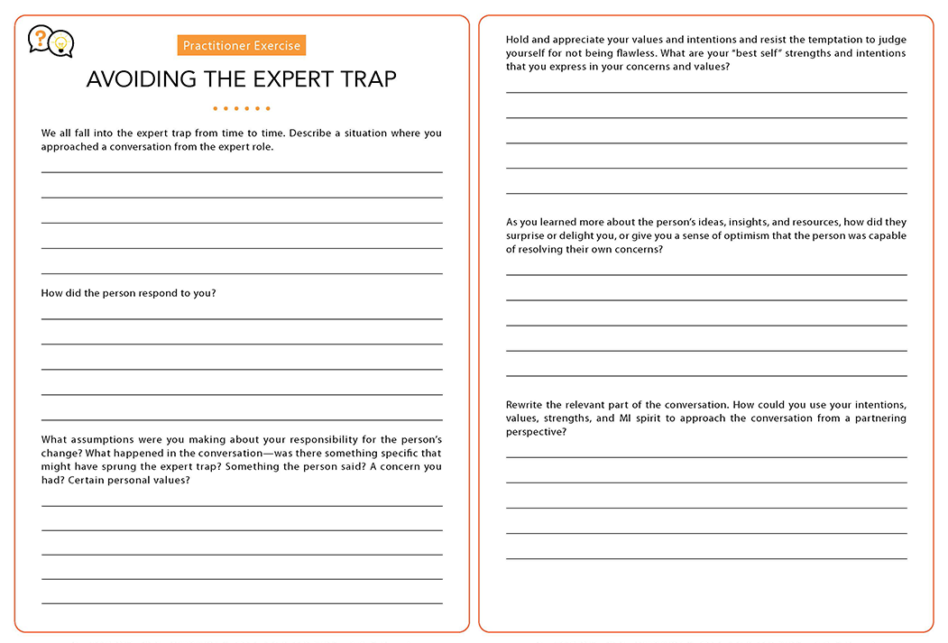 Avoiding the Expert Trap exercise