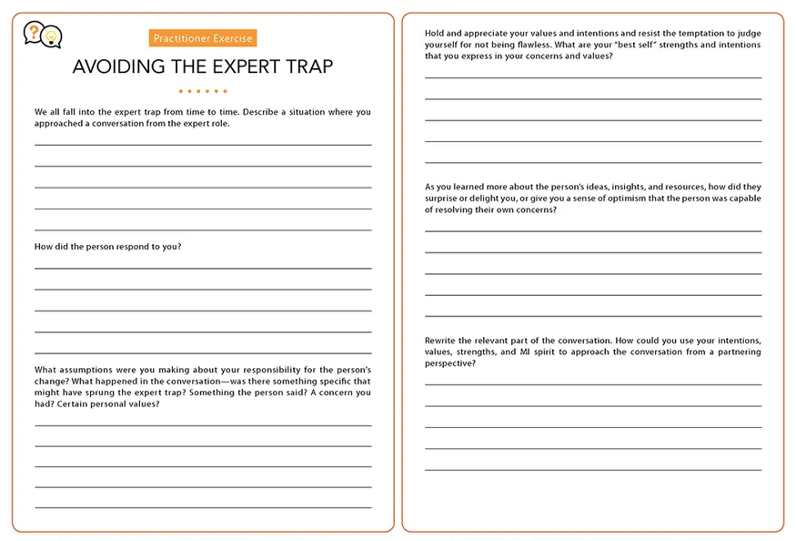 Avoiding the Expert Trap exercise