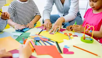 Children Doing Activity In Art And Crafts