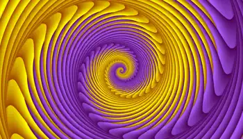 Purple And Yellow Spiral Fractal Image